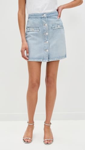L'AGENCE Women's Kris Button Front Mini Skirt2