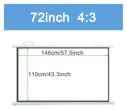 Pantalla para proyector 72 pulg 4:3 para cine en casa miniatura 7