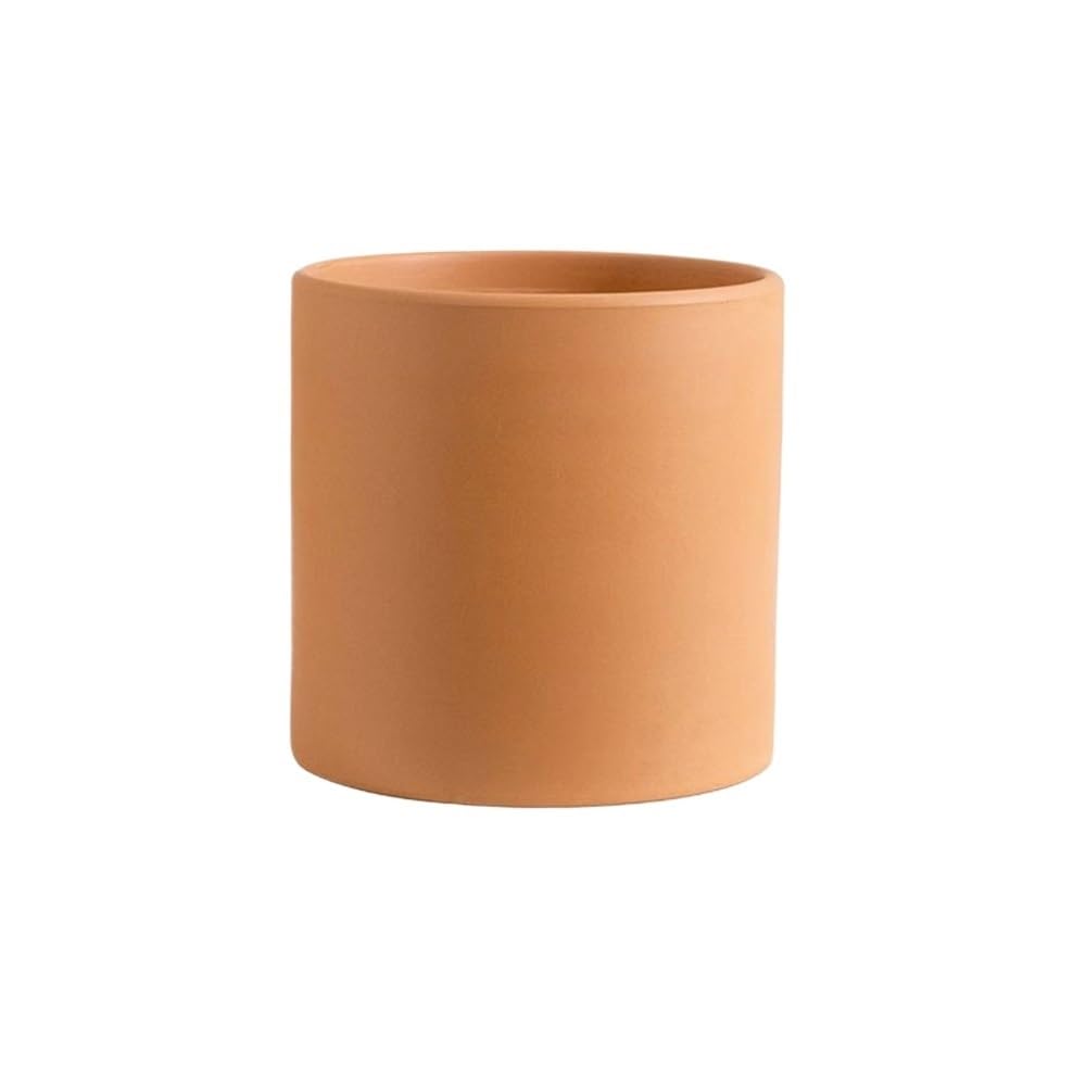 Kx9Lb8d Flower planters Cylindrical Flower Pot Terra Cotta, with Drainage Holes Tabletop Planter Container, for Indoor Outdoor Bedroom Study Room Garden Balcony (3 Sizes)