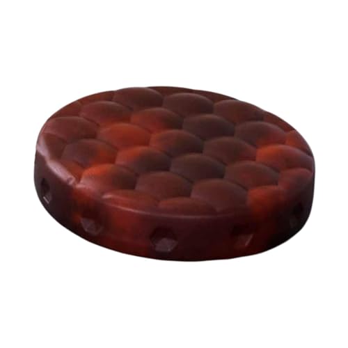 Bothyi Round Seat Cushion for Bar Stool PU Leather Cover Seat Top Easy Installation Comfortable Replacement for Restaurant Salon SPA, Dark Red