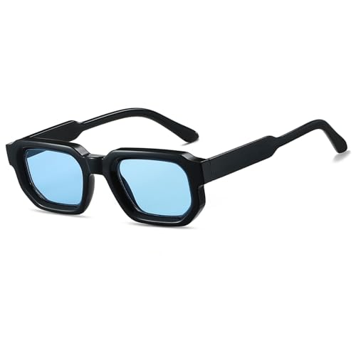 Image of Hanj Rectangle Retro Sunglasses for Women Men Vintage Square Sun Glasses Fashion Classic 90s Shades
