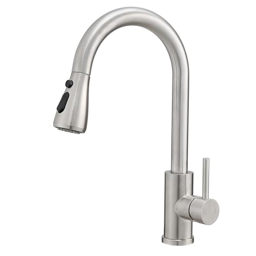 GENBONS Wasserhahn Küche, Edelstahl, Hochdruck Küchenarmatur mit...