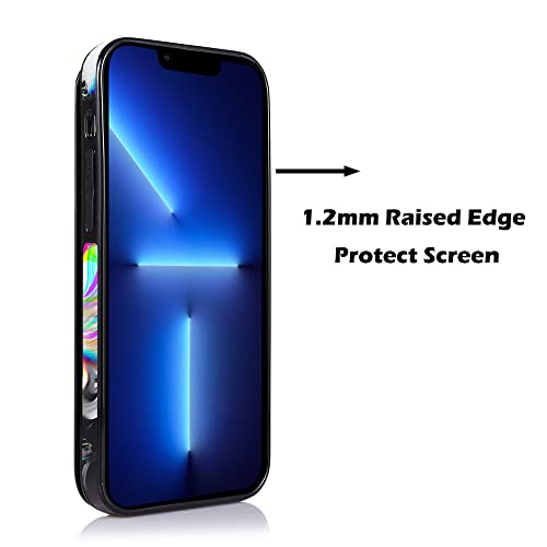 Image of uCOLOR Compatible with iPhone 13 Pro Wallet Case with Card Holder Slots Marble Flip Leather RFID Kickstand Phone Wallet Cover for Women and Girls 6.1 inch (Black Rainbow Marble, iPhone 13 Pro 6.1 inch)