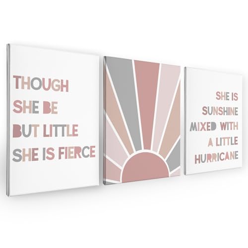 PHAMTE Nursery Boho Girls Bedroom Wall Art Decor Set of