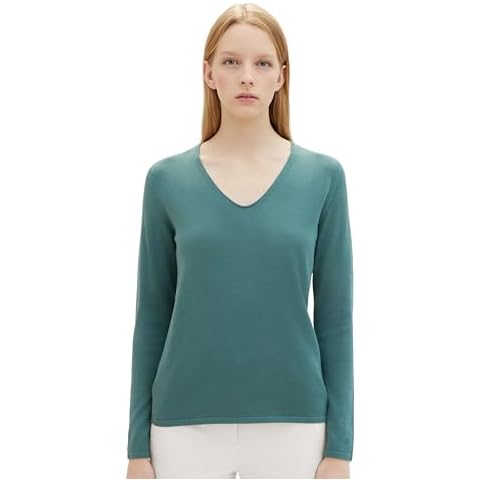 TOM TAILOR Women's Sea Pine Green Sweater Cover