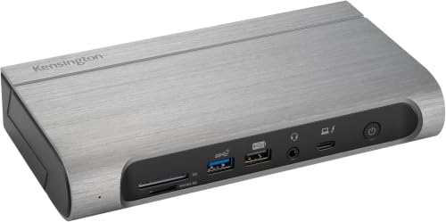 Image of Kensington SD5800T Thunderbolt 4 and USB4 Quad 4K Display Docking Station, 100W Charging, 2 x HDMI, 2 x DP, 2.5G Ethernet, Card Readers, for Windows /MacOS (K32856NA) (Pack of 6)