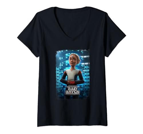 T-shirt Star Wars Omega pour femme avec col en v et coupe moderne