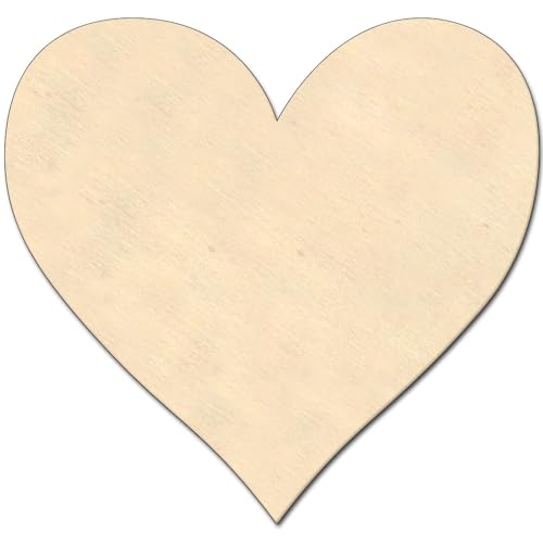 The Crafts Outlet 4-in Family of Wood Shape 4mm Thick Shape (Heart) Medium Unfinished Plywood
