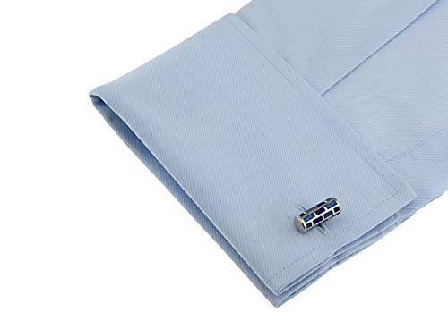 Mancuernillas Cilíndricas Azules para Hombre miniatura 3