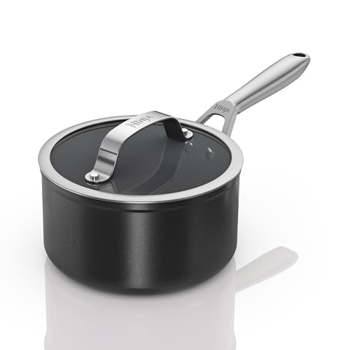Ninja-ZEROSTICK-Ceramic-Pro-18-cm-Saucepan-with-Glass-Lid-Scratch-Resistant-Made-PTFE-Free-All-Hob-Compatible-Black-CW30218UK Ninja ZEROSTICK Ceramic Pro 18 cm Saucepan with Glass Lid Scratch Resistant Made PTFE Free All Hob Compatible Black CW30218UK