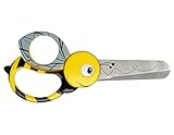 Fiskars Kinder-Tierschere mit Bienen-Motiv, Ab 4 Jahren, Länge: 13 cm, Für Rechts- und Linkshänder, Rostfreie Stahl-Klinge/Kunststoff-Griffe, Gelb, 1003747