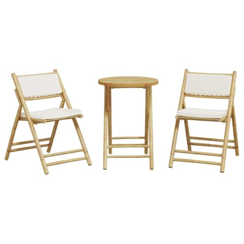 Mobilier de balcon pliable en bambou pour repas conviviaux en terrasse - 4