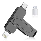 [Senza App] Gaulau Chiavetta USB 256GB per iPhone Certificato MFi Apple,3 in 1 Chiavetta USB-C Lightning USB 3.0,Pendrive Memoria Externa per iPhone/iPad/Smartphone Android OTG/Mac/PC,Nero