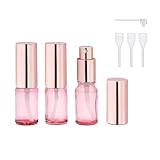 YOCASII 3PCS Refillable Mini Atomizer with Ergonomic Spray Head & Fine Mist – Leakproof Glass Cologne Bottle for Travel & Daily Use