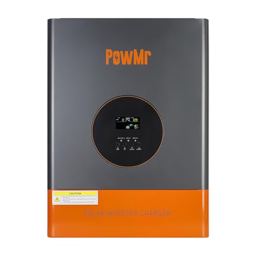PowMr 5000W Solar Inverter 48VDC to 110VAC, 5KW Off-Grid Hybrid Inverter Built-in 120A MPPT Charge Controller, for 48V Lead-Acid and Lithium Battery(Peak Power: 15000W)