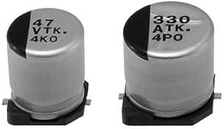 PANASONIC ELECTRONIC COMPONENTS EEE-TK1E101P ALUMINUM ELECTROLYTIC CAPACITOR, 100UF, 20%, 25V, SMD (10 pieces)