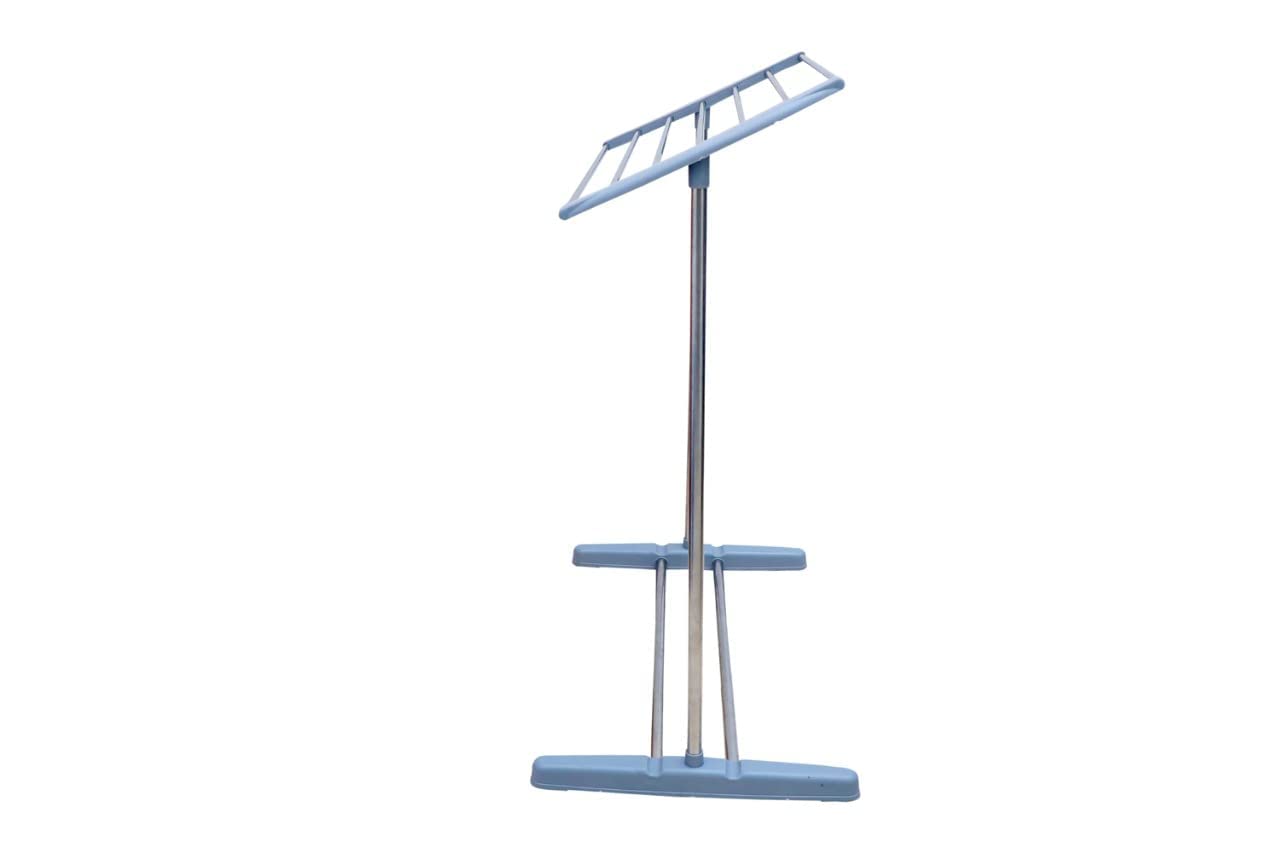PAVITYAKSH Stainless Steel Towel Rack, Floor-Standing Multi-Functional Mobile Foldable Balcony Towel Stand, Save Space Rack for Drying Holder, Indoor and Outdoor 3