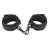 buddyboys - Hand Fuss Lederfesseln Handschellen PU-Leder BDSM Slave Master Roleplay SM Bondage Chastity Cuffs Leather schwarz black