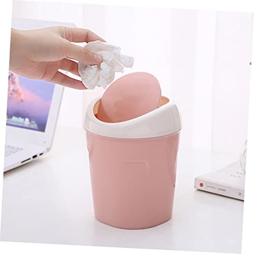 Caneca de basura rectangular pequeña para escritorio miniatura 7
