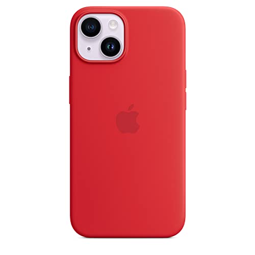 Image of Apple iPhone 14 Silicone Case with MagSafe - (Product) RED