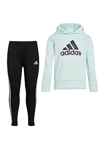 Ensemble adidas Girls Fleece Pullover et Tight Menthe 6X pour fille