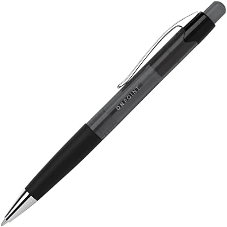 FORAY Office Depot Soft-Grip Retractable Ballpoint Pens, Medium Point, 1.0 mm, Black Barrel, Black Ink, Pack Of 12 image 5