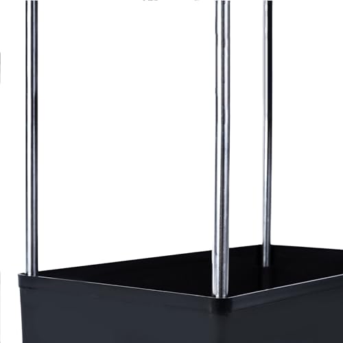 Image of AEXONIZ TOYS Plastic Kitchen Storage Trolley Rack | Multi-Purpose Storage Cart with Wheels for Kitchen & Bathroom|Space-Saving Organizer Rack with Wheels (Black, 5 Layer)