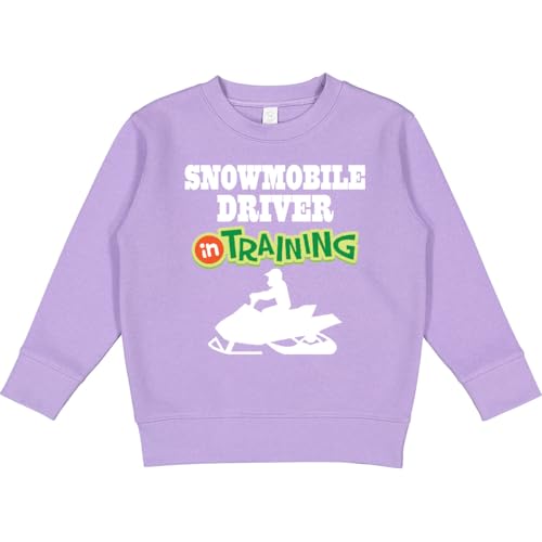 inktastic Snowmobile Driver in Training Toddler Sweatshirt 3T Lavender 2e4e2