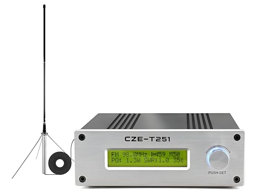 25W Long Range FM Broadcast Transmitter for Drive-in Movie, Church Parking Lot, Lights Fireworks