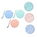 Sosoport 6pcs Silicone Pet Food Can Covers Set and Feeding Spoons Airtight Seal to Keep Pet Food Fresh Reusable and Dishwasher Safe