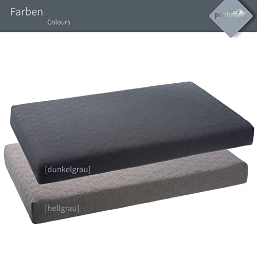 PETSTUFF Orthopädisches Hundebett Bezug abnehmbar waschbar Farb- und Größenwahl, dunkelgrau, S