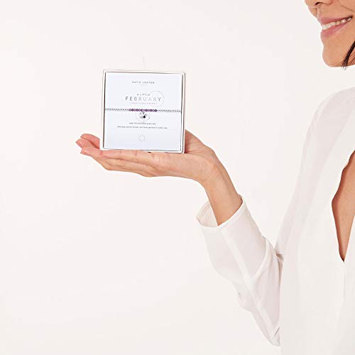 Katie Loxton A Little February Birthstone Amethyst Color Womens Stretch Fashion Charm Bracelet #TOP3