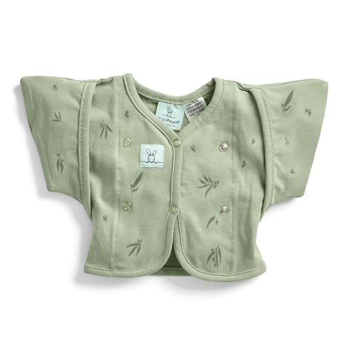 Image of ergoPouch Butterfly Cardi 0.2 TOG - Revolutionary Swaddle Transition Aid with Arm Pockets, Ideal for Hands-Up Sleeping, Worn Over Swaddle or Sleep Sack, Stretchy & Breathable (2-6 Months, Willow)
