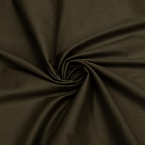Homiest Pure Cotton Fabric by The Yard 1 Yard x 60 Inch Chocolate Brown Cotton Broadcloth Fabric Soft & Breathable Suitable for Quilting Backing Lining Embroidery Sewing Apparel Cloth Craft