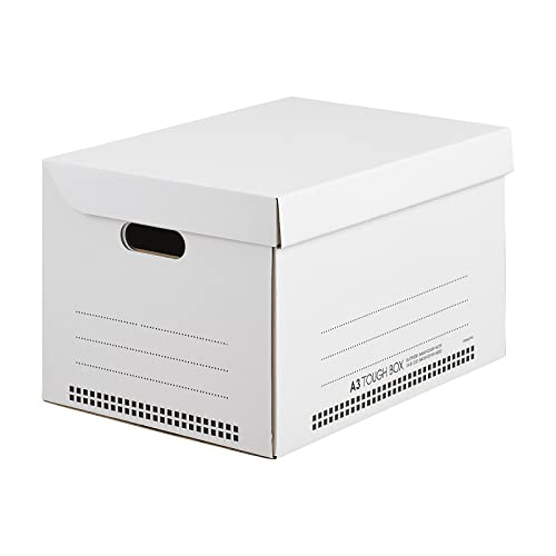 Maruai CA-DBA3W Storage Box, Tough Box, Documents, A3 Compatible, White