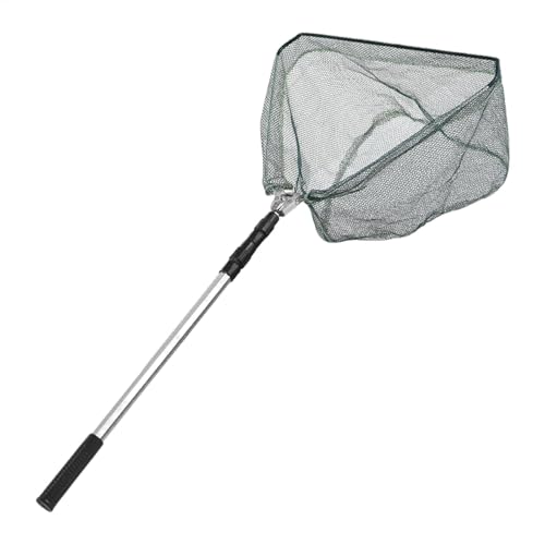 折りたたみ式フィッシングネット - 滑り止めフィッシングランディングネット望遠鏡折りたたみ式拡張可能 | ハンドル付きフライフィッシングアクセサリー 釣りアクティビティ/釣り旅行用の調節可能な釣りネット