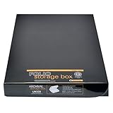 Lineco Clamshell Archival Folio Storage Box 11x17 Inch Size, Black Color