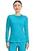 Cherokee Underscrub Long Sleeve Women’s Knit Tee Nursing Underscrubs Top for Women Plus Size - CK773, 3XL, Turquoise