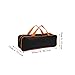 Menolana Grill Utensil Storage Bag Grill Bag with Handle Multipurpose Grill Accessory Storage Bag Storage Container for BBQ Beach Yard, L Orange Black