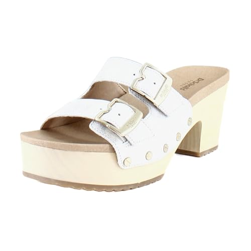 Dr. Scholl's Women's Original Vibe Platform Slide Sandal, Metallic Gold Leather, 10