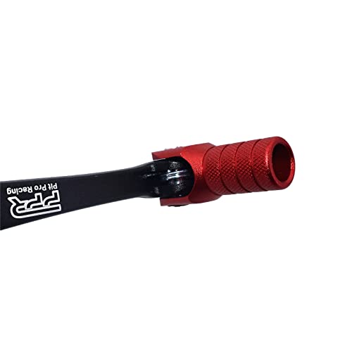 Image of Gear Shift Lever, Rod Alloy Aluminium Gear Lever Fits for Motorcycle BSE CRF 110 Apollo TTR 125 Motorcycle 50cc 110cc 250cc Dirt Pit Bike(Black&Red)