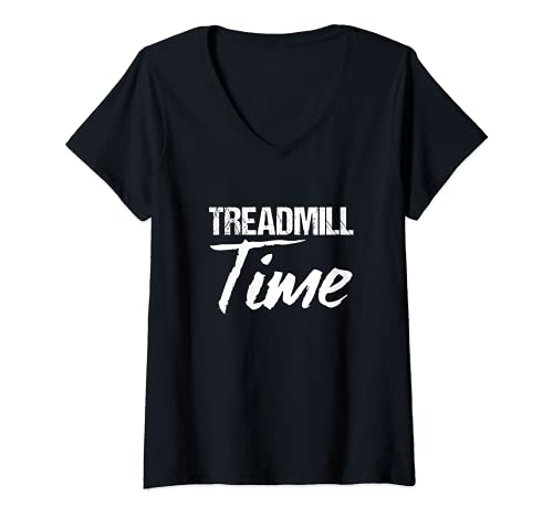 Womens Treadmill Machine | Treadmill Time V-Neck T-Shirt