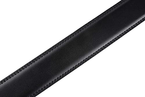 Men's Genuine Leather Auto Lock Buckle Belt (Free Size, Black)4