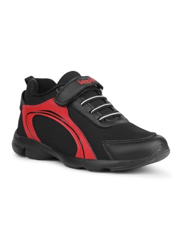 Liberty Leap7x KSN-670V Slip-on Sports Running Shoes for Kids with PU Sole|Mesh Upper-Suitable for Jogging, Walking |Quick-Wear Velcro Closure|Padded Foam Insole|Comfortable Footbed
