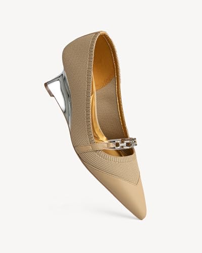 Cosy Women's Wedge Pump Mid Heel Pointed Toe Dressy Comfortable Heels Wedding Casual Shoes2