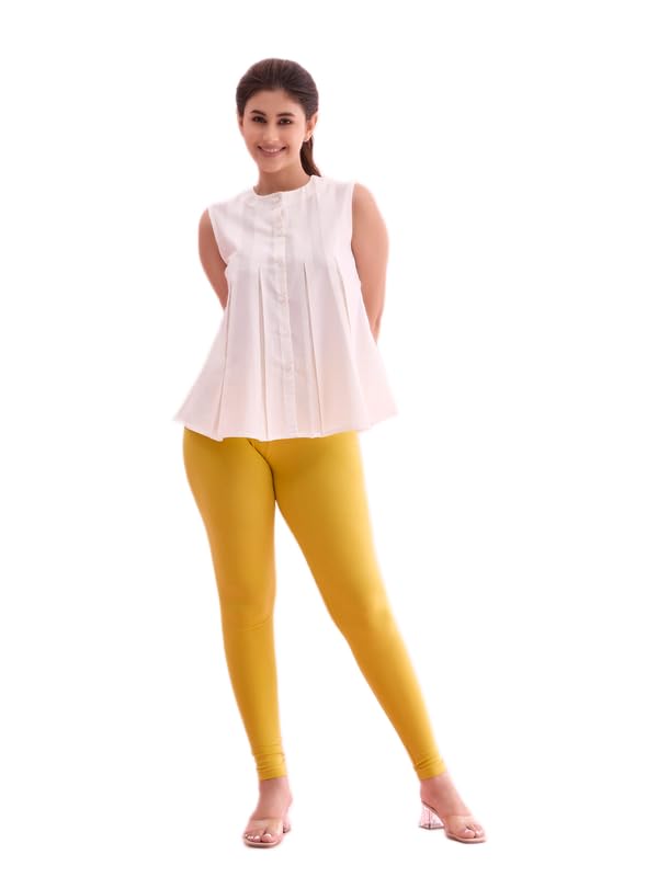 Image of GO COLORS Women Slim Cotton Leggings