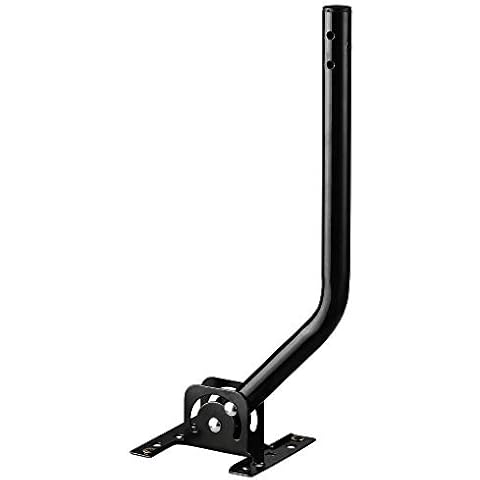PBD Adjustable Attic / Outdoor Antenna & Weather Station Mounting Pole Universal Mount Brackets - Easy Installation, Solid Structure, Weather Proof (1" Diameter,16.5" Arm Length) Cover
