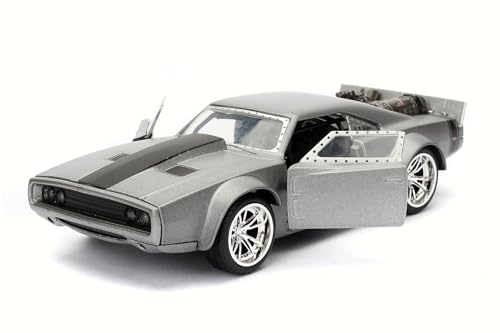 Modelo de Coche Muscle Dom's Ice Charger 1:32 Metal Plata miniatura 1