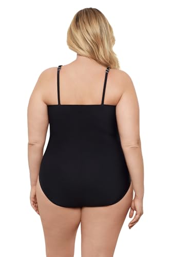 Aqua Green Women's Surplice Trim Overlay One Piece3