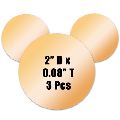 Plaques en laiton épaisses contre l'usure - Kit de 3 disques ronds 51 mm pour réparation